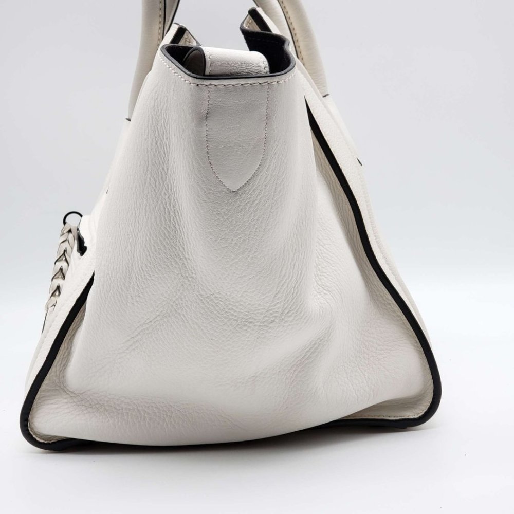100% Authentic CELINE  White Leather Hand Bag - Picture 4 of 16